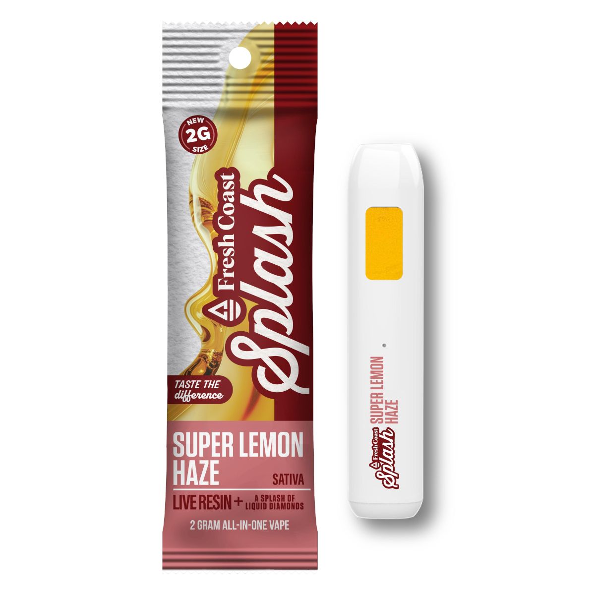 FRESH COAST SPLASH - SUPER LEMON HAZE - LIVE RESIN+ DISPOSABLE VAPE