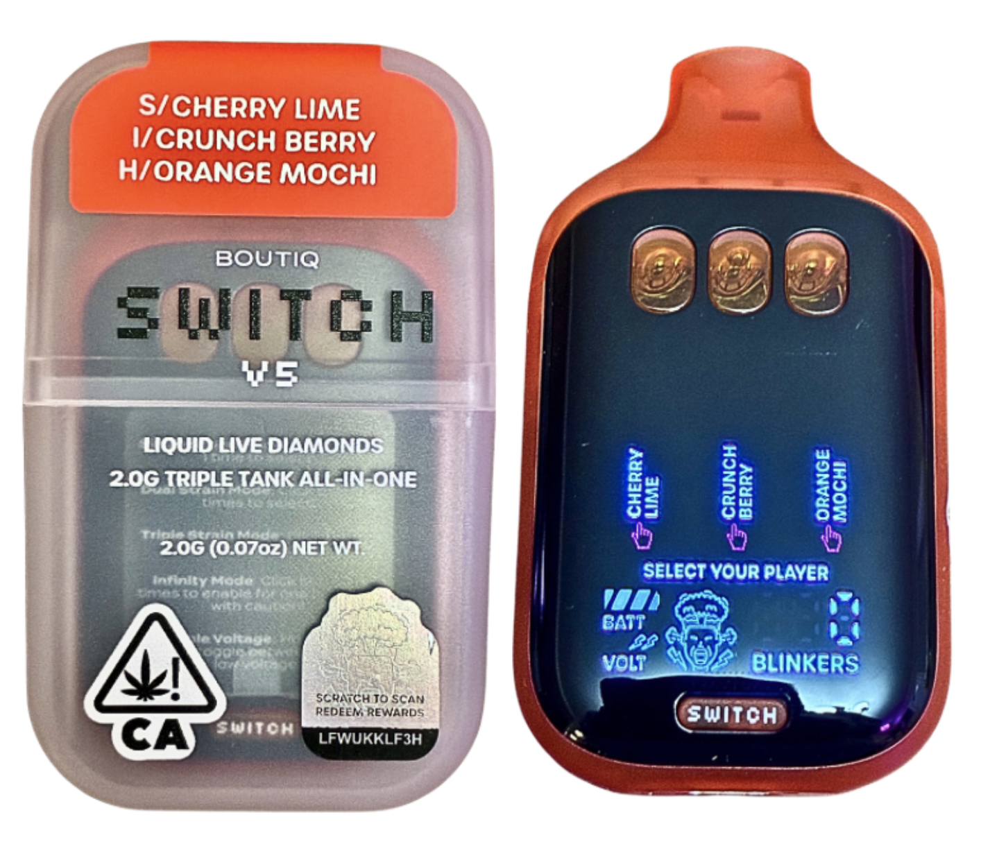 SwitchV5 Cherry Lime x Crunch Berry x Orange Mochi SAT-IND-HYB