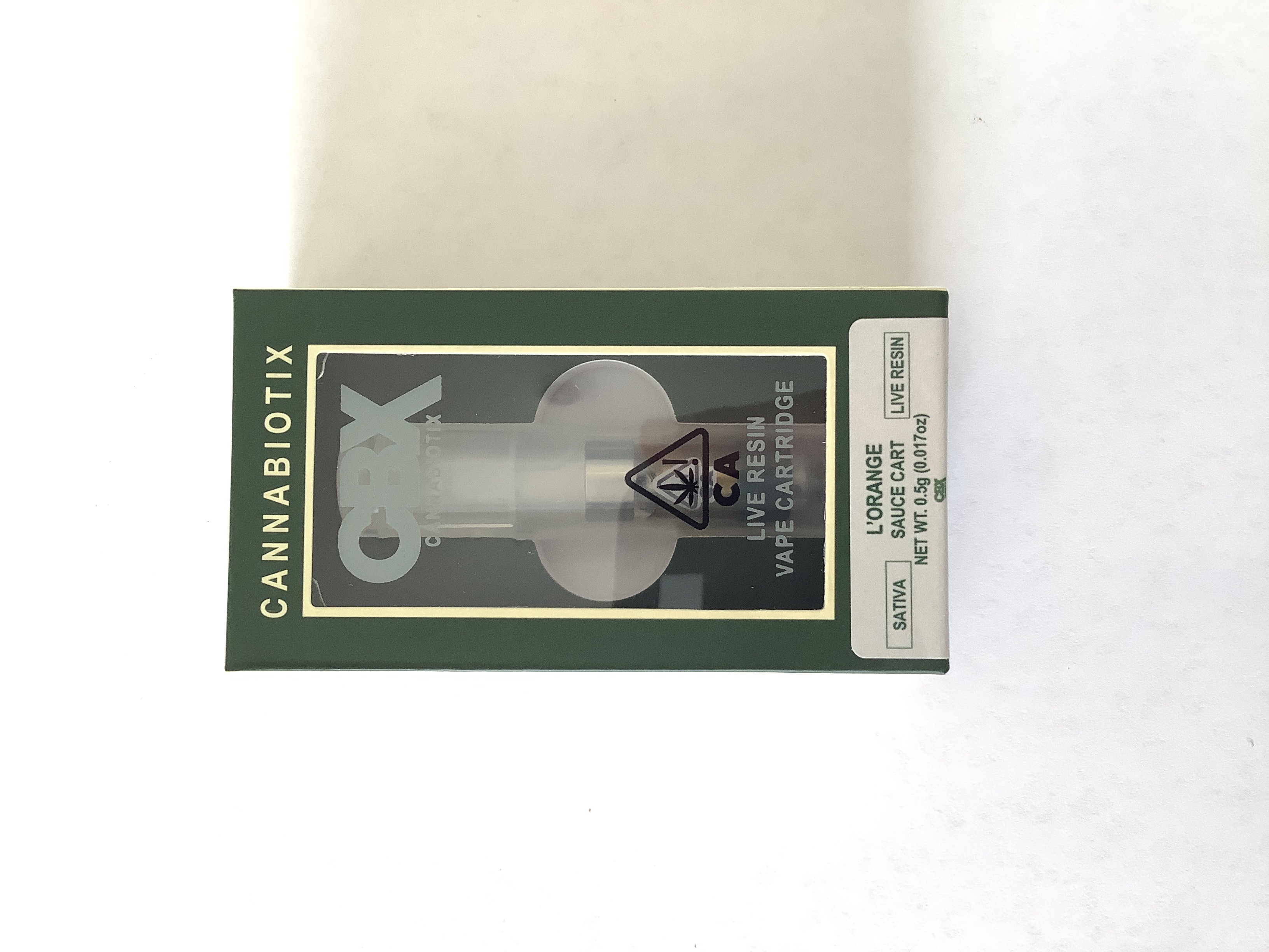 CBX - VAPE (LIVE RESIN) - SATIVA - L'ORANGE