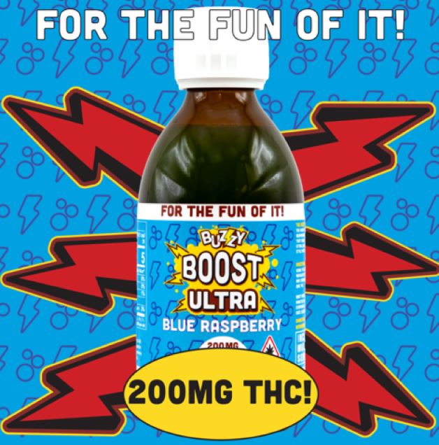 Buzzy Boost Blue Rasp 100mg