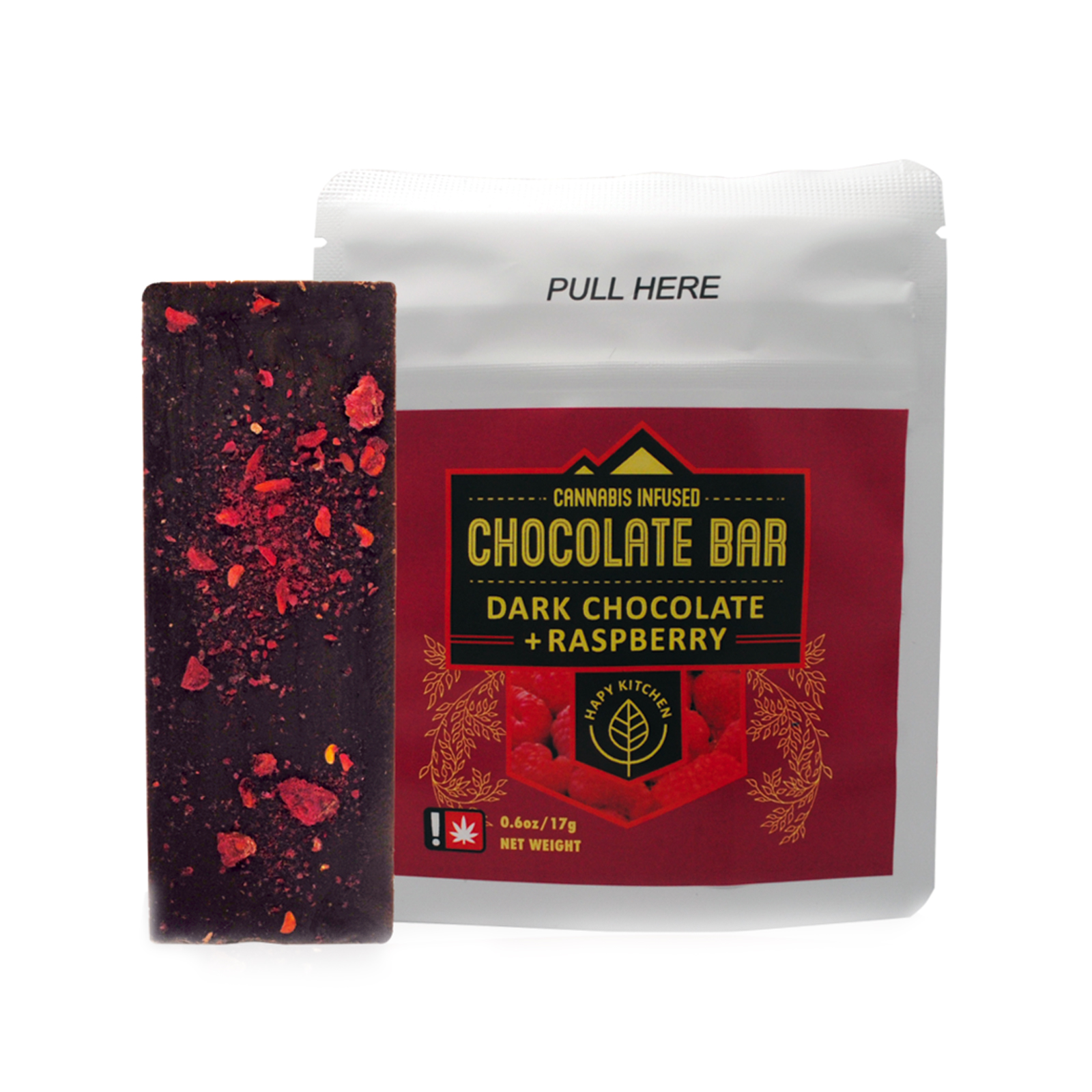 Dark Chocolate + Raspberry Bar | 100mg