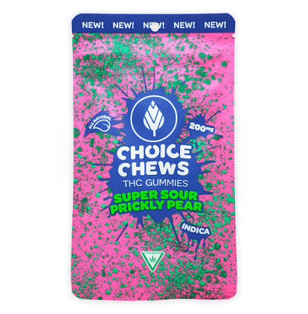 Choice Chews - Super Sour Prickly Pear (Indica) 200mg