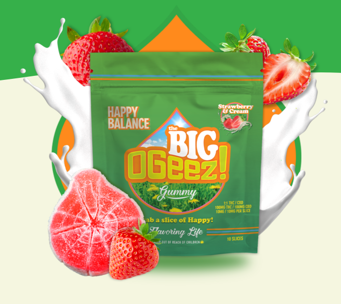 OGeez! - Happy Balance - Strawberries and Cream - 100mg