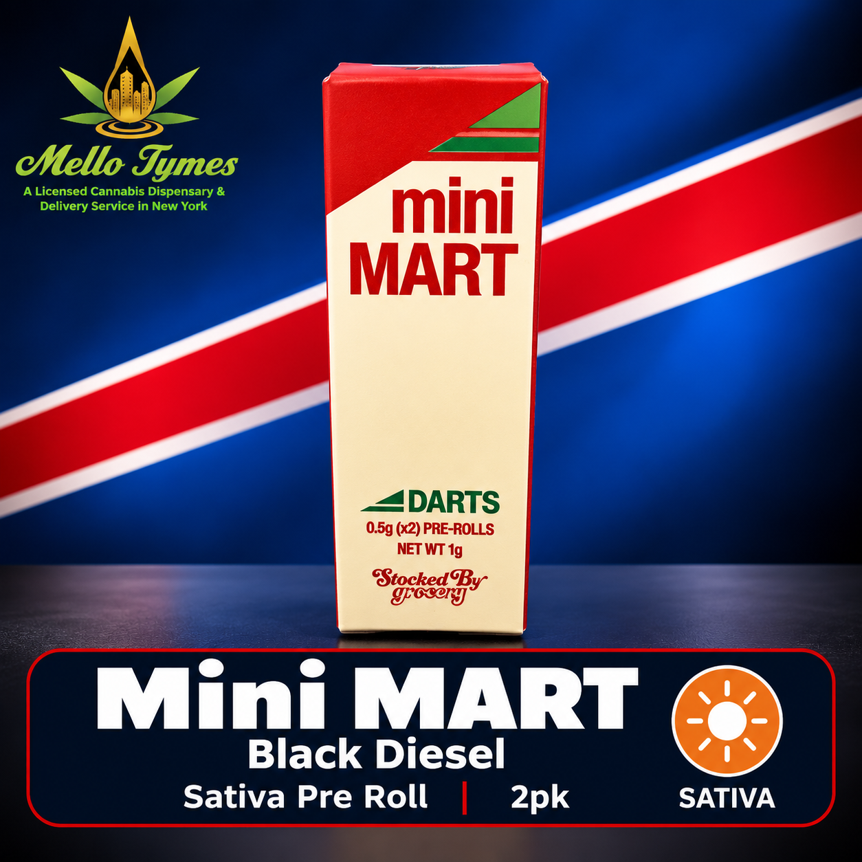 Mini MART | Black Diesel | Sativa | 2pk