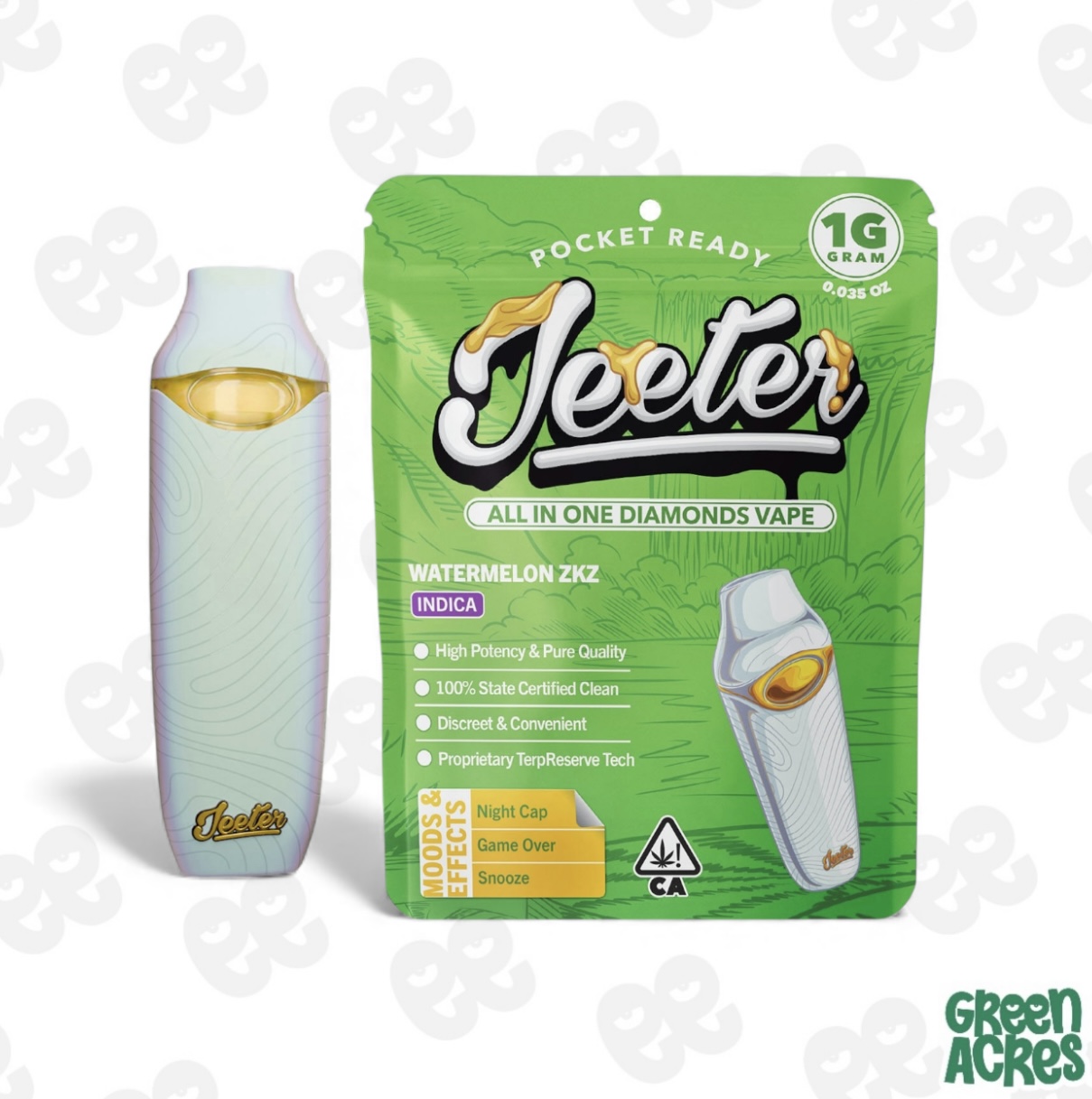 Watermelon ZKZ 1G Liquid Diamond Vape Disposable