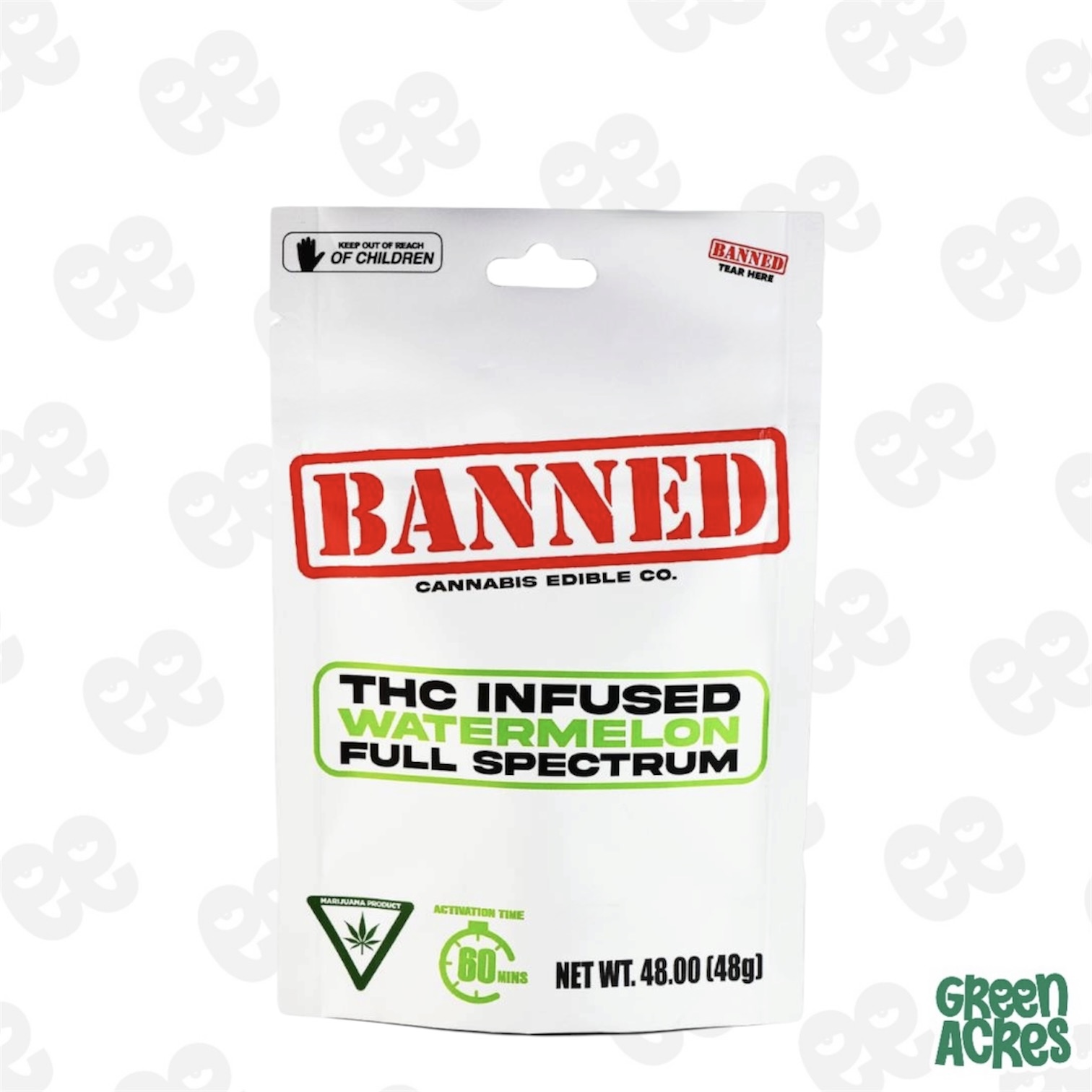 Banned: Watermelon 200MG Gummies (4x50mg)