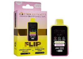 Mitten Extracts Disposable 2-In-1 Flip - Lemon Cherry Gelato | Bubble Gum Kush