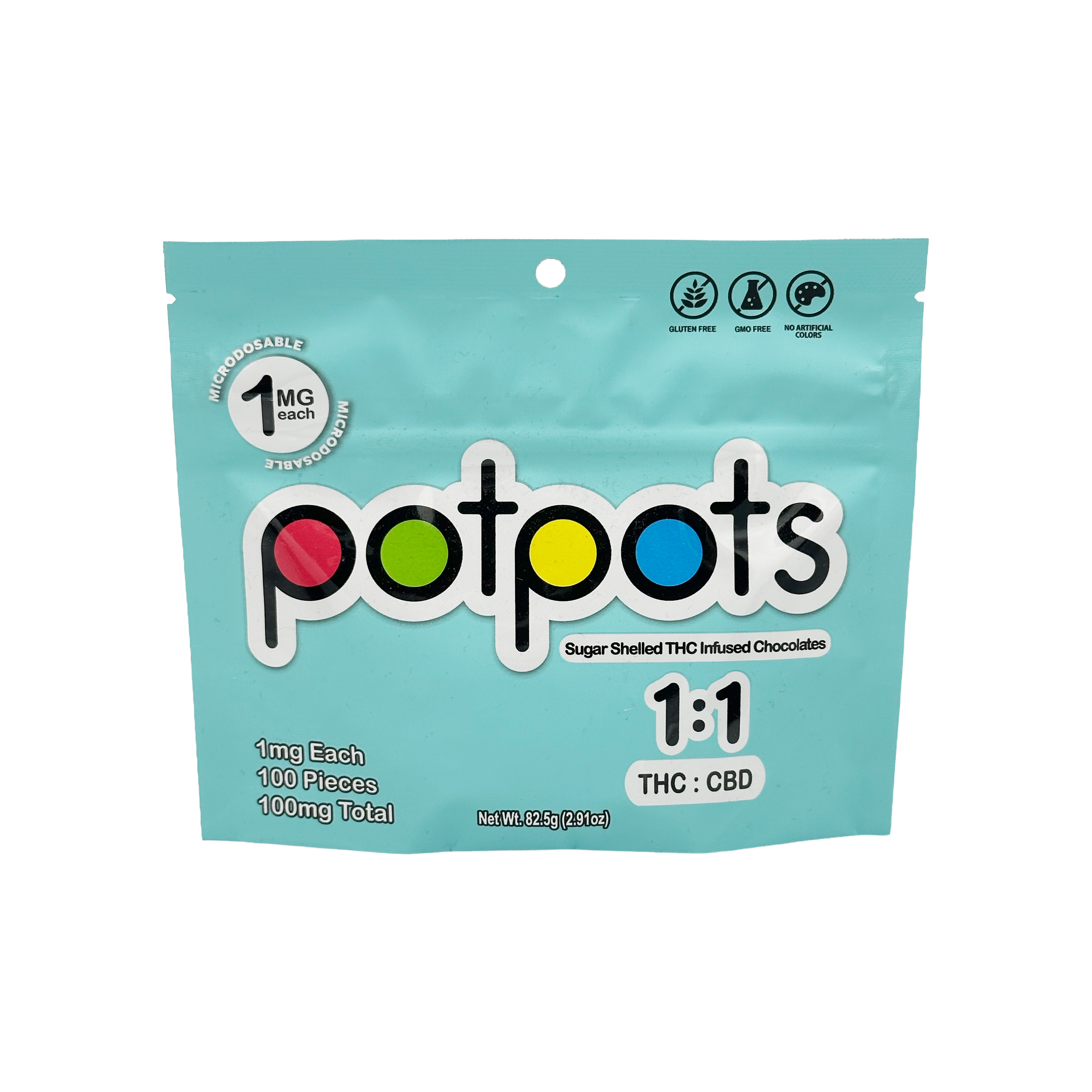 Potpots | 100mg | Milk Chocolate 1:1 THC:CBD