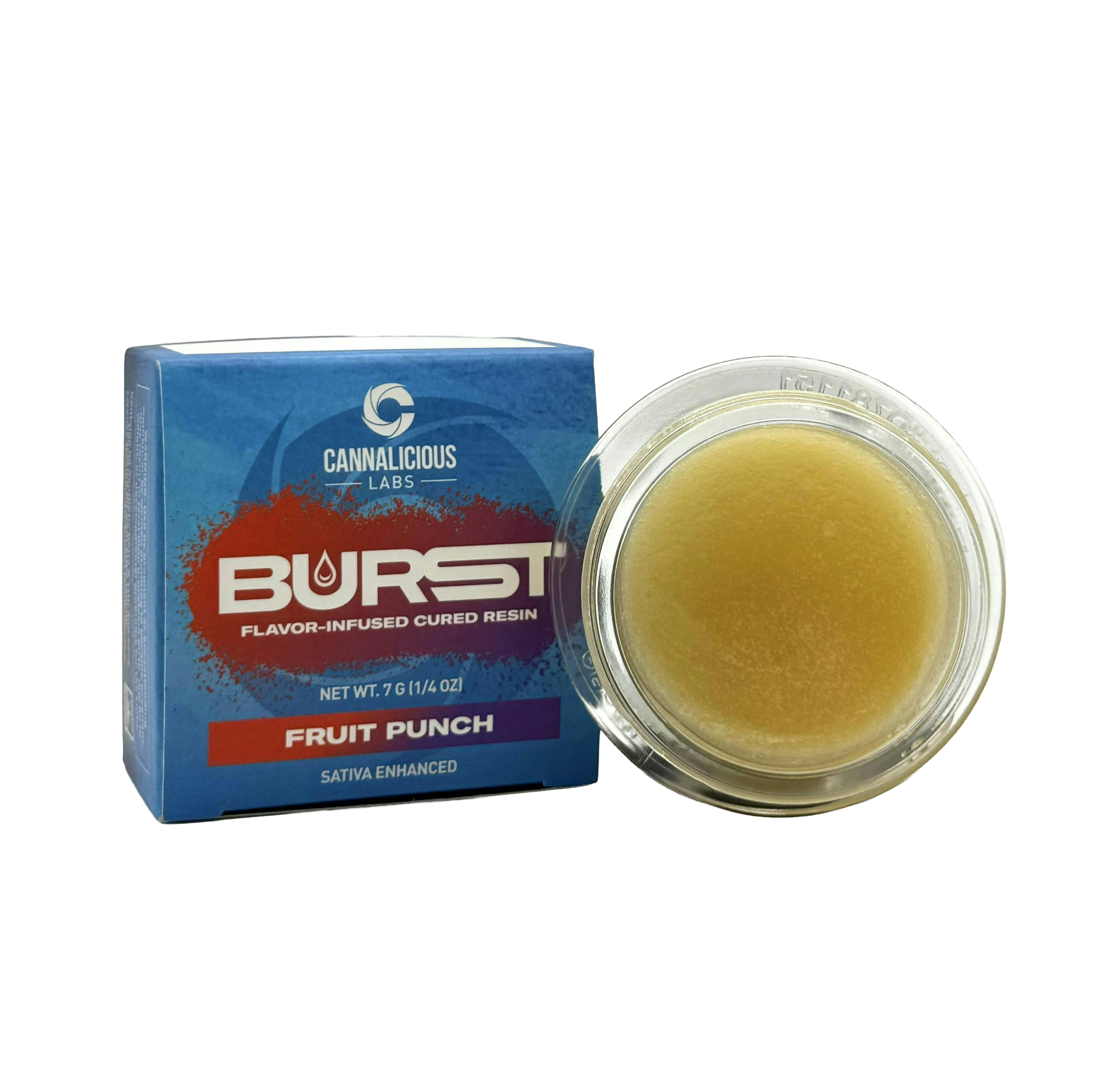 Cannalicious Burst | Sativa | 7g Enhanced Flavor Infused Cured Resin | Fruit Punch