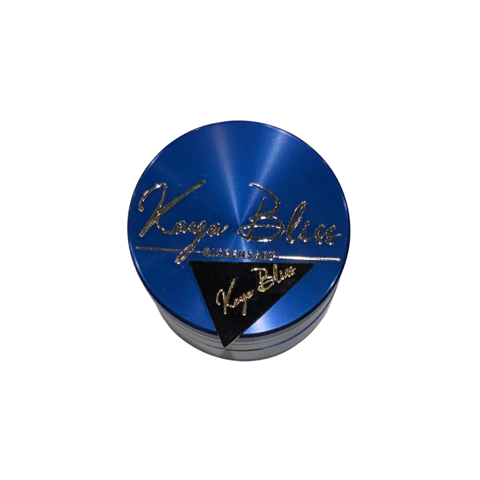 Kaya Bliss - Blue Branded 50mm Aluminum Grinder w/ Kief Scraper