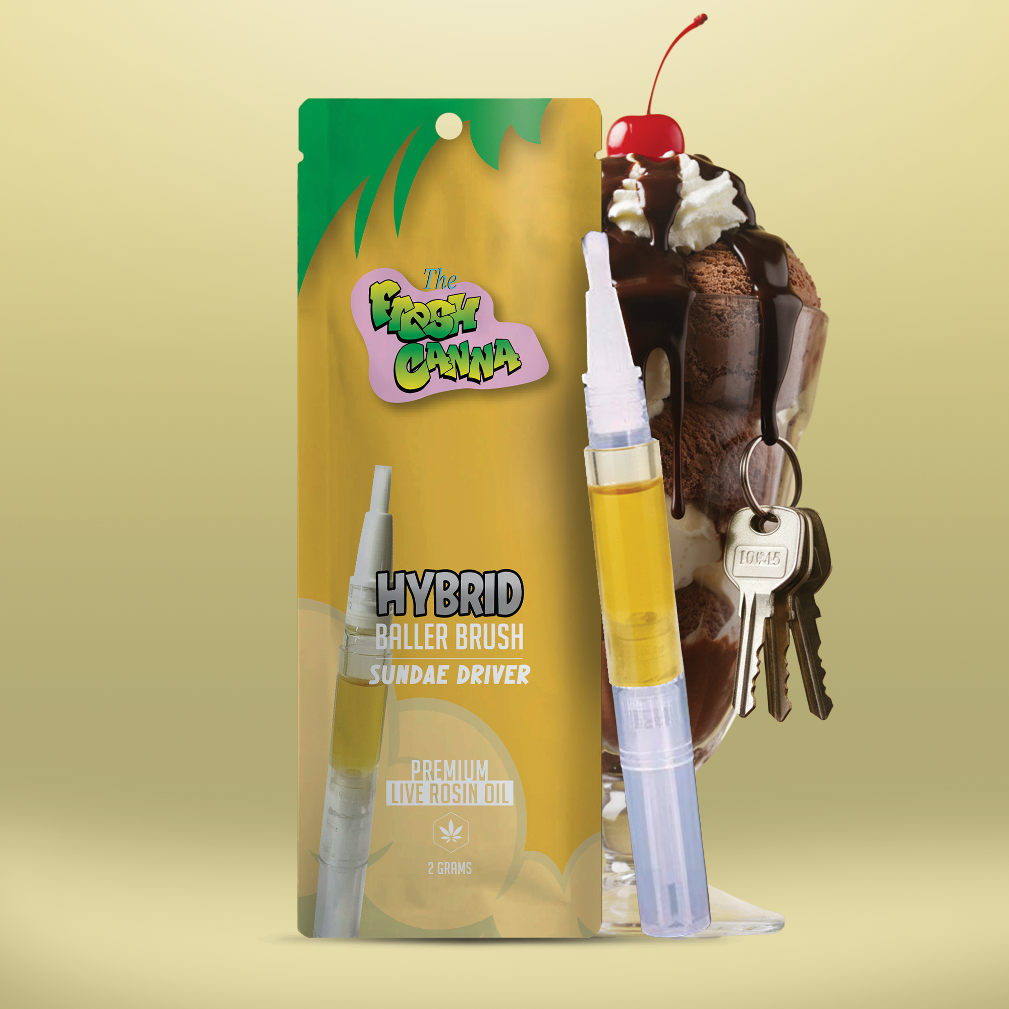 Fresh Canna Live Rosin Brush | Sundae Driver
