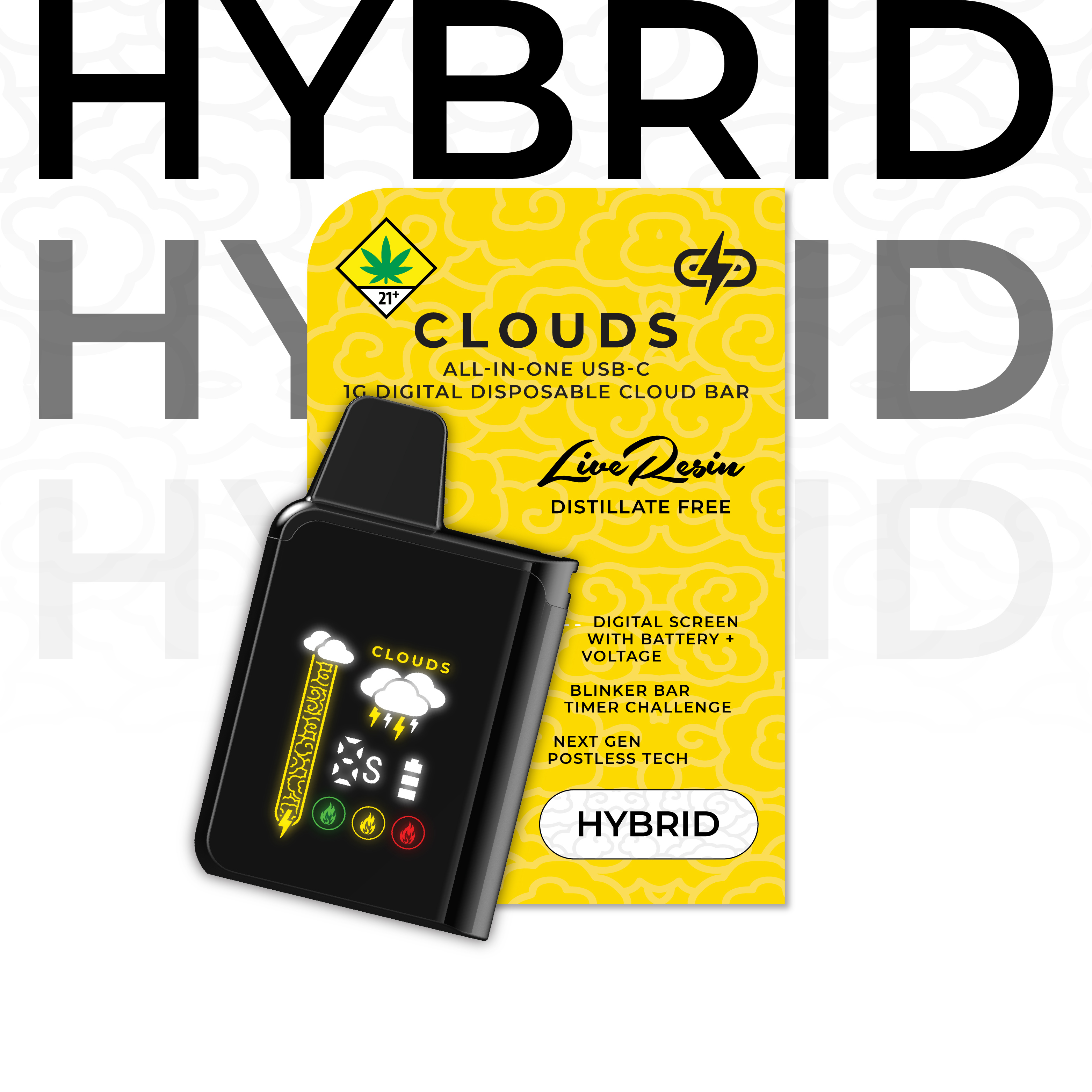 Clouds Blue Lobster (Hybrid) 1g LR Disposable