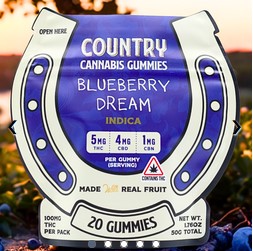 Blueberry Dream THC 5mg: CBD 4mg CBD: CBN 1mg X20 (I)
