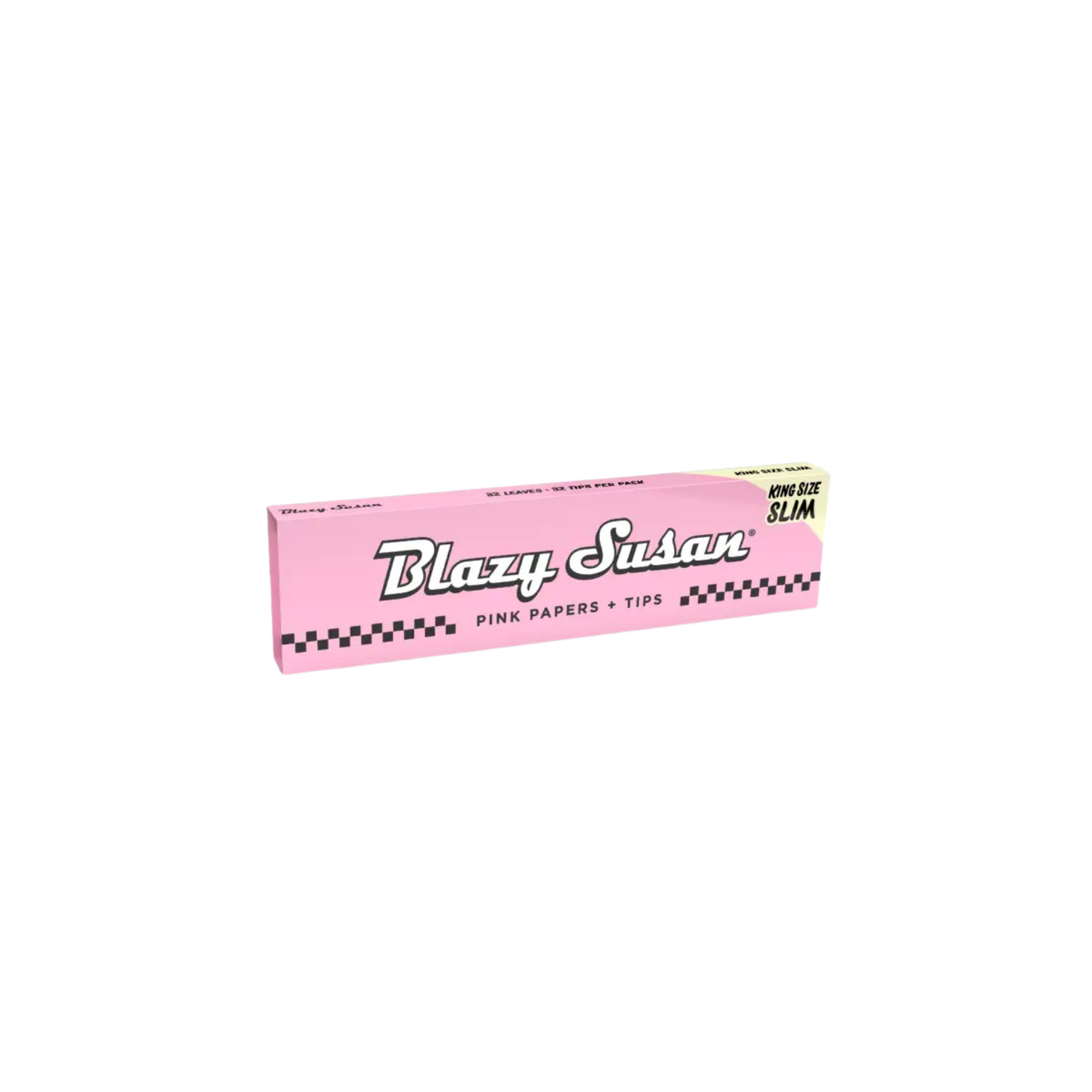Blazy Susan - Pink King Size Slim Rolling Papers + Tips - 32ct