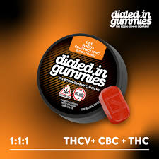 Dialed In | Innovation | Rosin Gummies | Focus | Blood Orange | 1:1:1 CBC:THCV:THC | 100mg 20pk