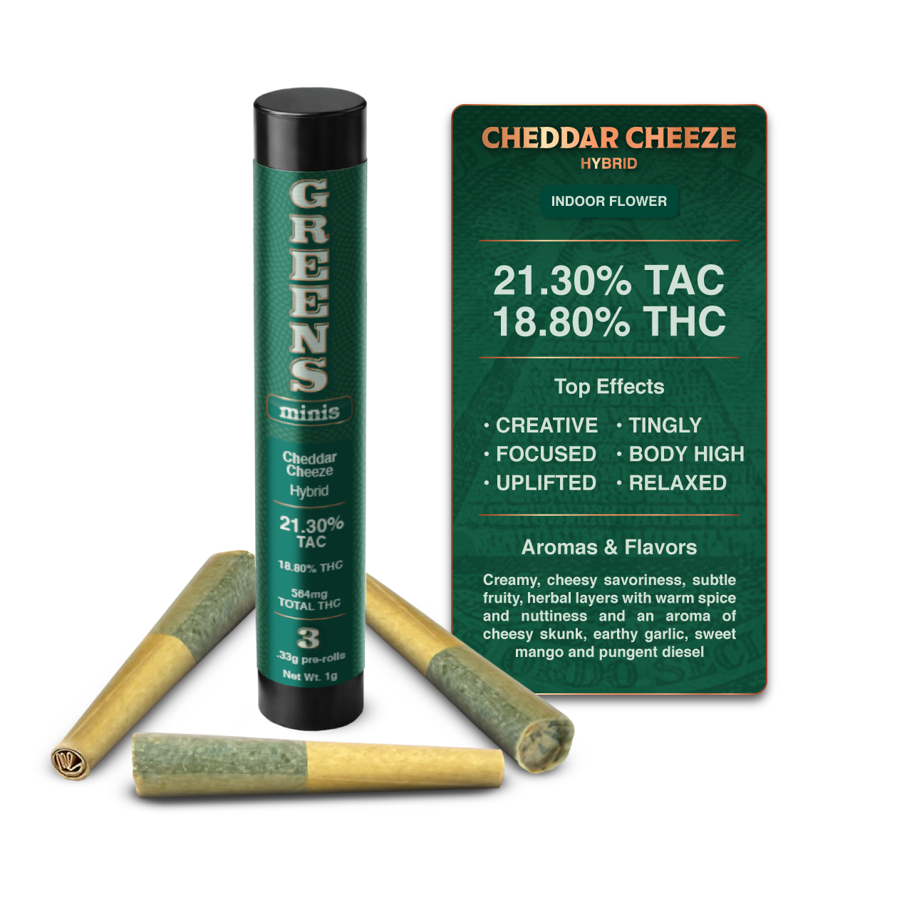 Cheddar Cheeze | Pre-rolls | 3pk | 1g