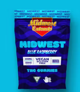Midwest Extracts - Blue Raspberry - 200mg Gummies