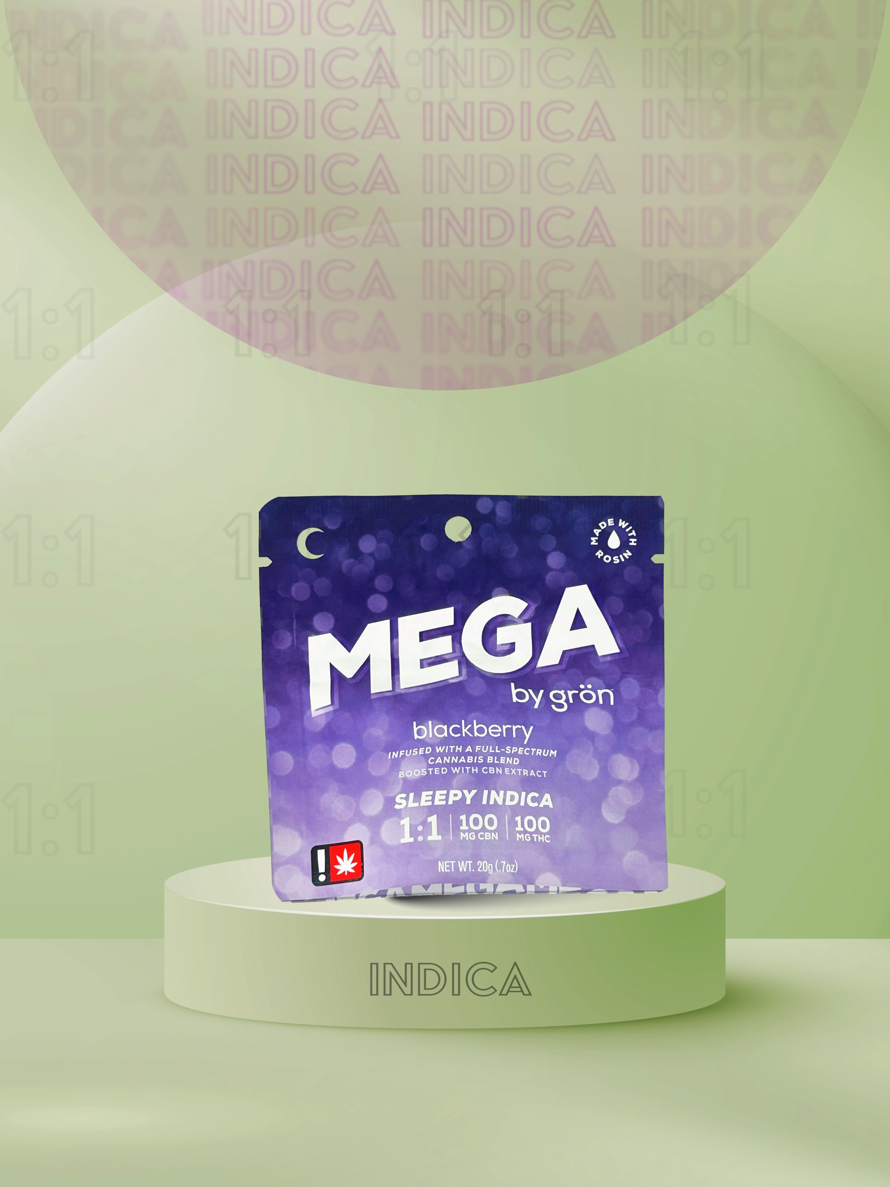 1:1 Blackberry Mega - CBN/THC - Sleepy Indica