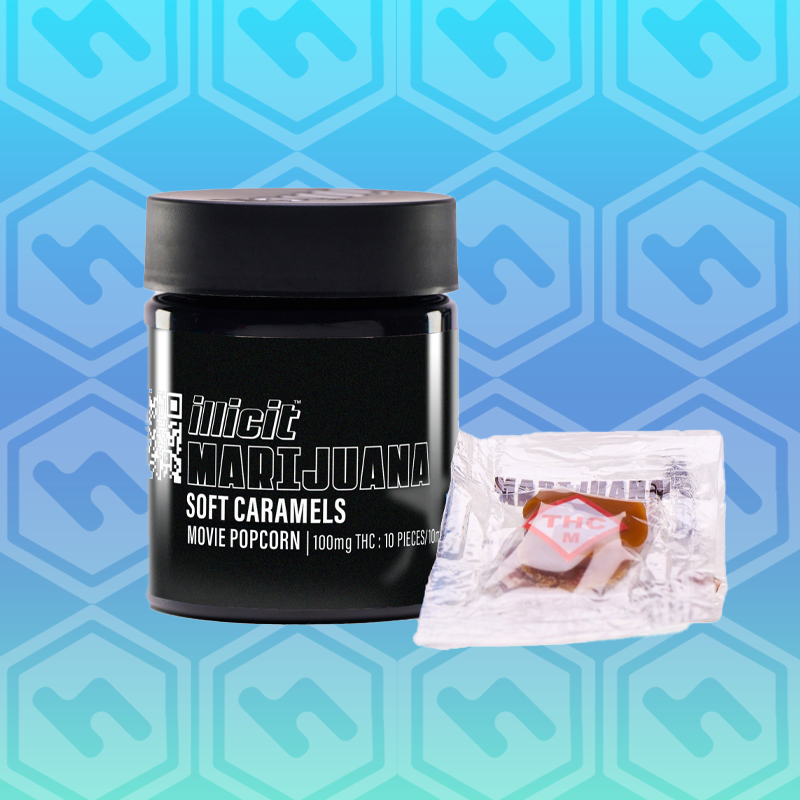 Illicit Gardens | Movie Popcorn | Soft Caramels | 100mg | 10 pack