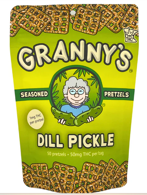 Granny's Dill Pickle Pretzels - 50mg THC