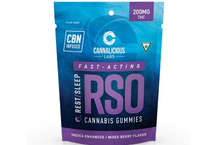 Cannalicious - Gummies - 200mg RSO Rest - Mixed Berry - Indica