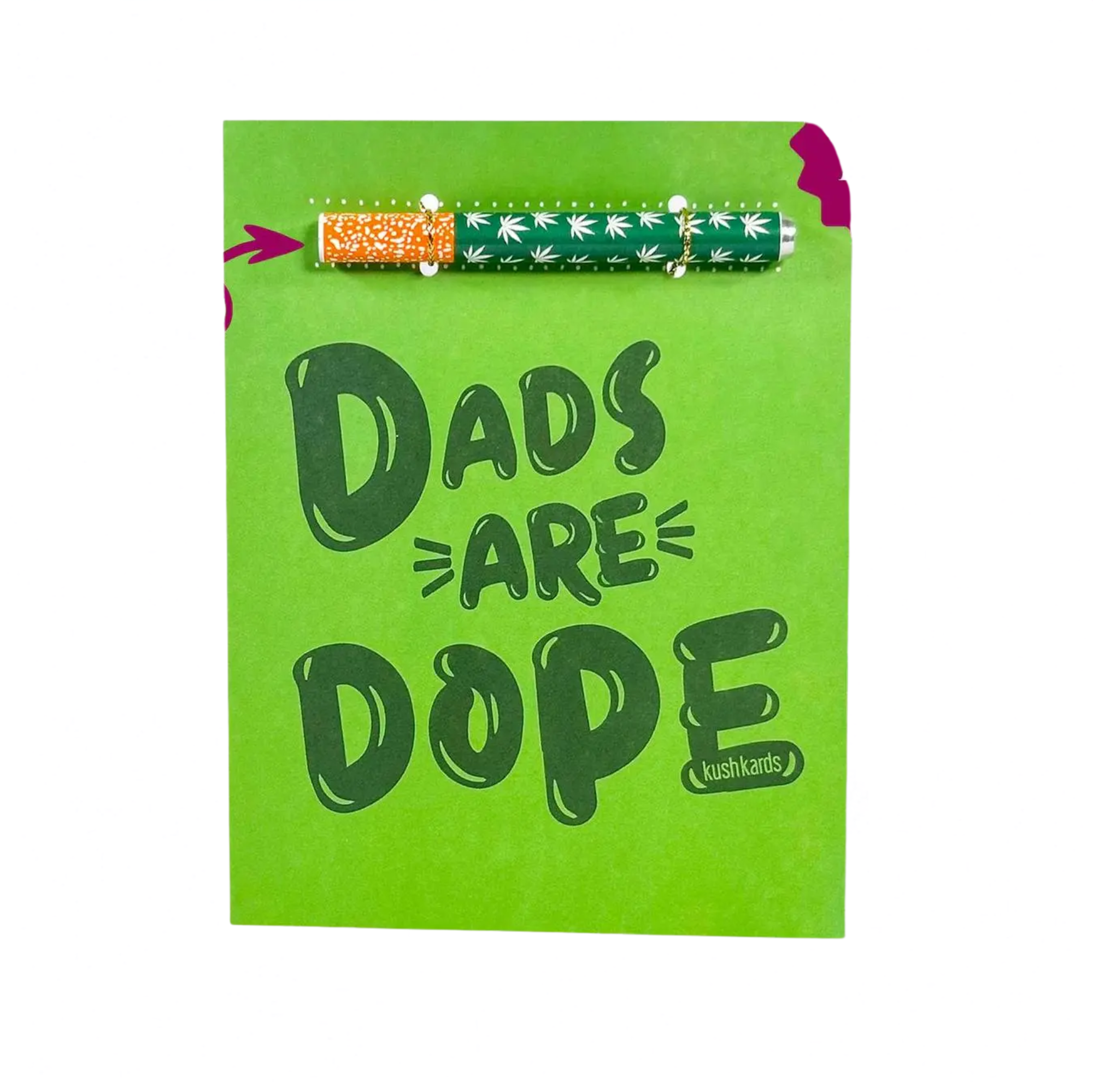 kushkards One Hitter Greeting Cards - Dads ARE Dope