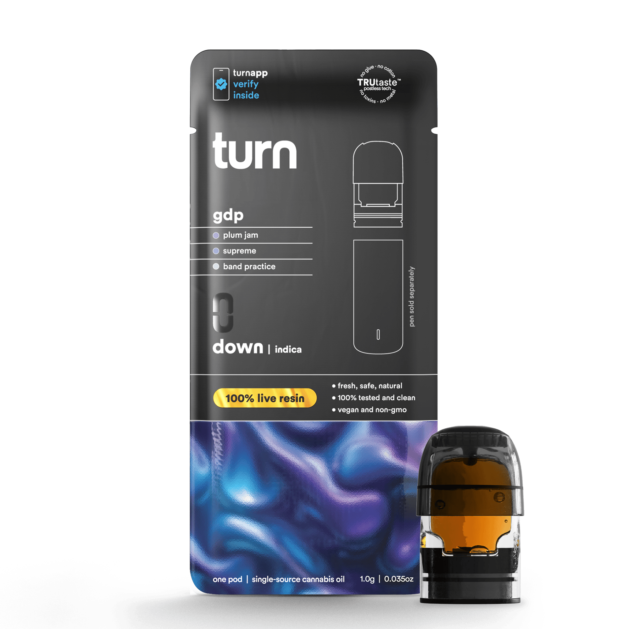 TURN - GDP - LIVE RESIN - 1G POD - *BATTERY NOT INCLUDED*