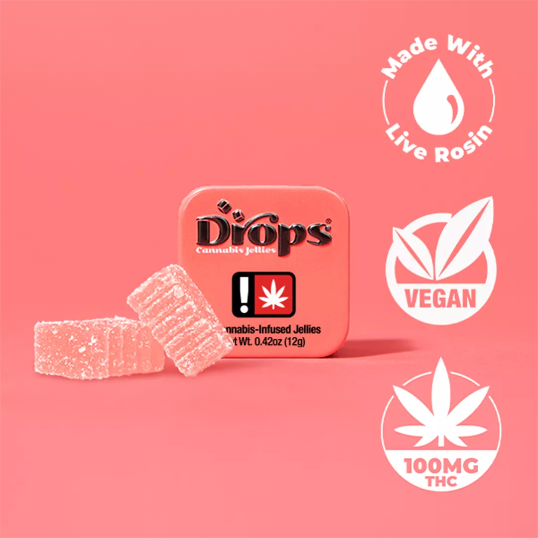 Drops: Watermelon Gummy 2pk Indica 100MG - .1g