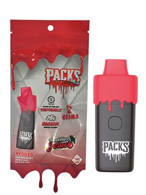 Packwoods Live Resin Disposable (H) BLACK CHERRY GELATO