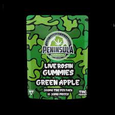 Peninsula Gardens Live Rosin Gummies - Green Apple