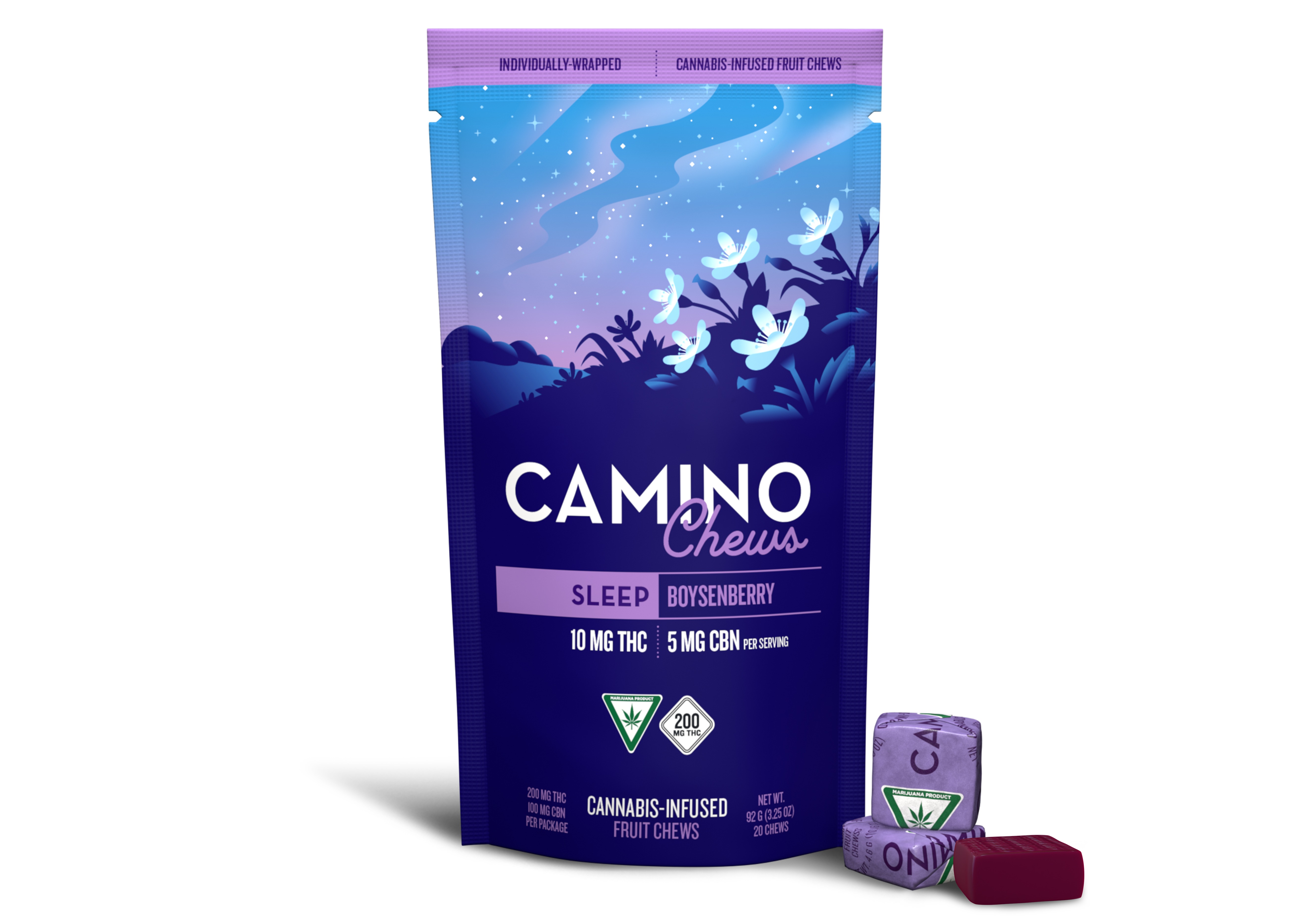 Camino - Chew - 200mg - 2:1 THC/CBN - Boysenberry - Sleep