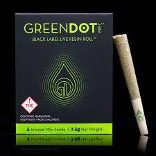 Green Dot Live Resin Pre-Roll 5-Pack - D-Lish + Memberberry
