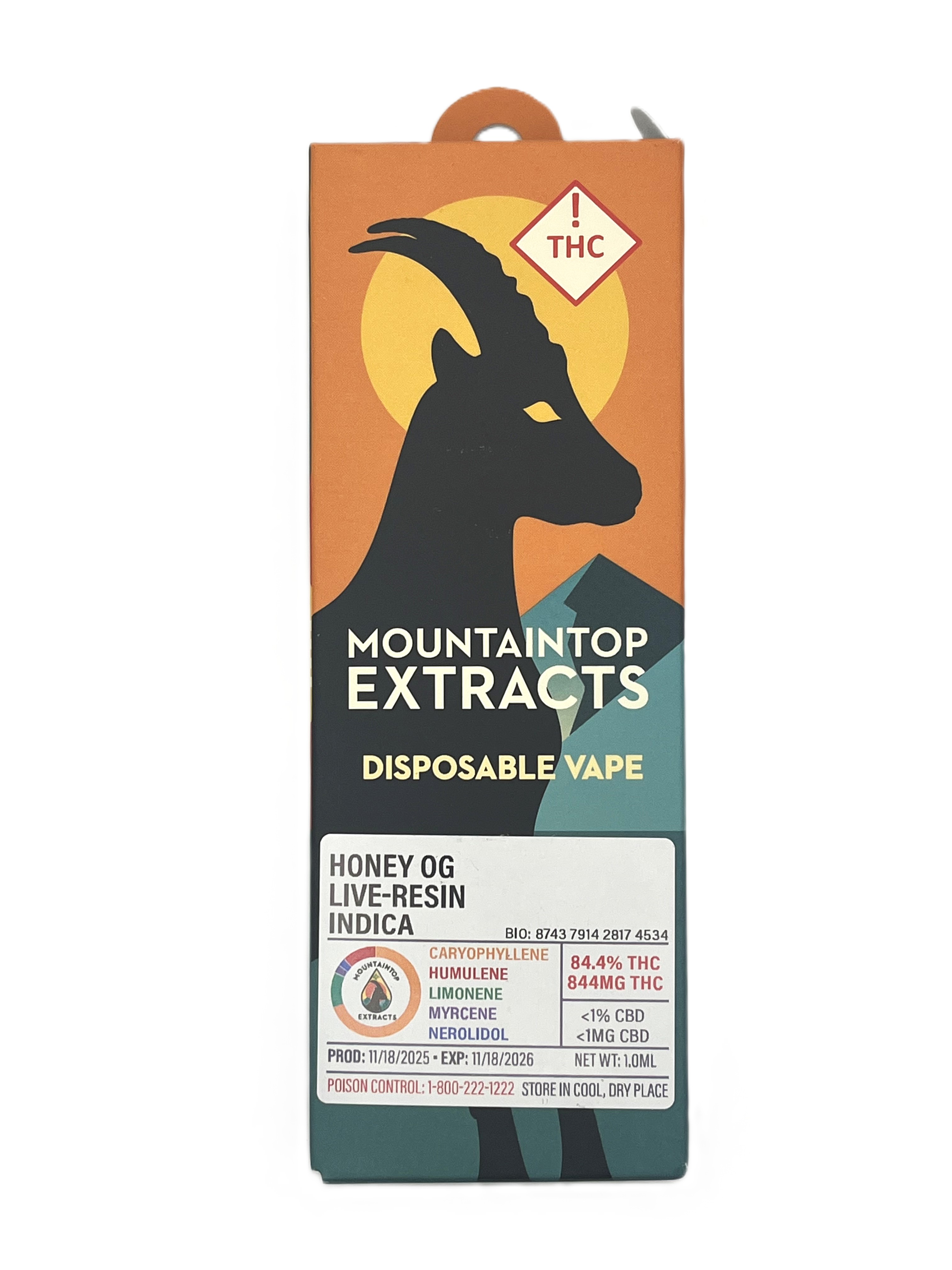 Honey OG Live Resin Disposable | 1g