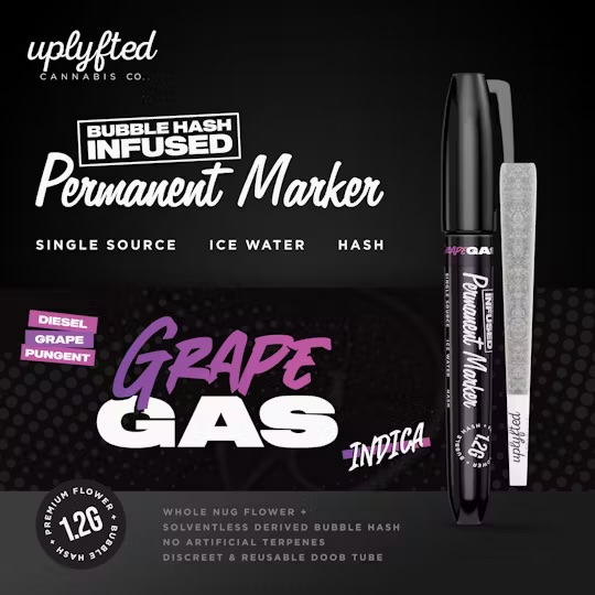 Uplyfted: Permanent Marker x Grape Gas Infused Preroll 1.2G