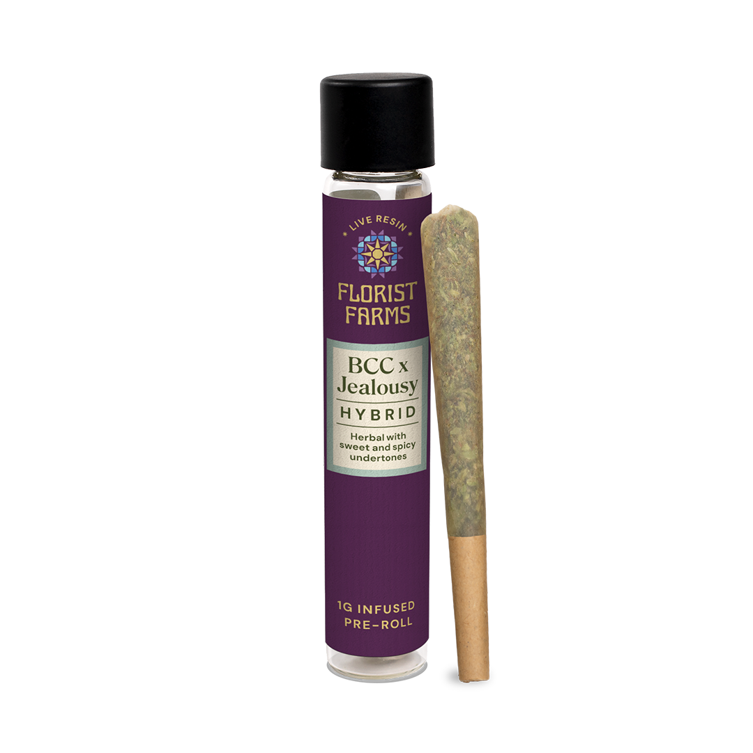BCC x Jealousy Live Resin Infused 1 Gram Pre-Roll Single