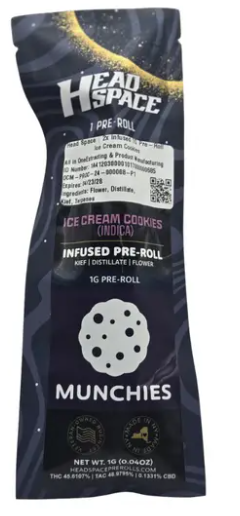 Head Space Ice Cream Cookies Double Infused Preroll