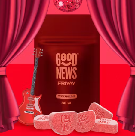 GOOD NEWS FRIYAY WATERMELON 10PK GUMMIES  100MG