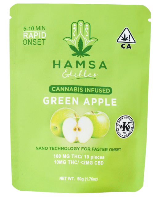 Edibles | Green Apple | 10PK | 100Mg- hybrid