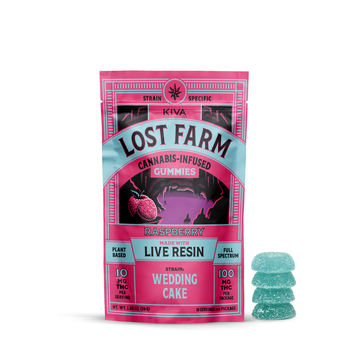 'Raspberry x Wedding Cake' Live Resin Gummies [10pk]