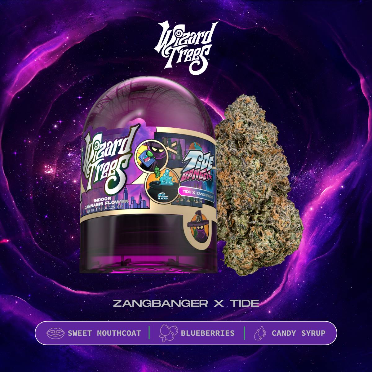 Wizard Trees | Flower | Tide Banger | 3.5g | Hybrid | THC 27.62%