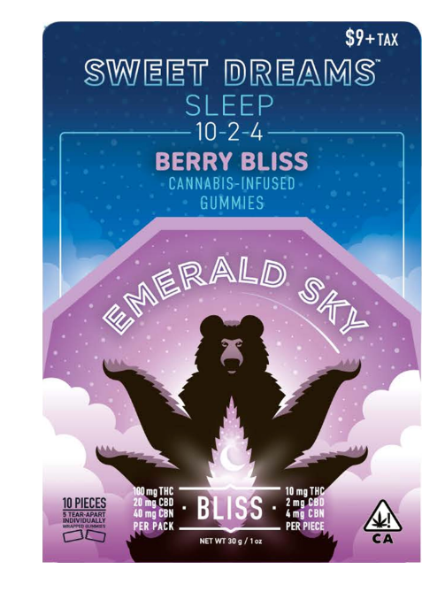 BERRY BLISS 10:2:4 THC/CBD/CBN (100MG) GUMMIES [I]