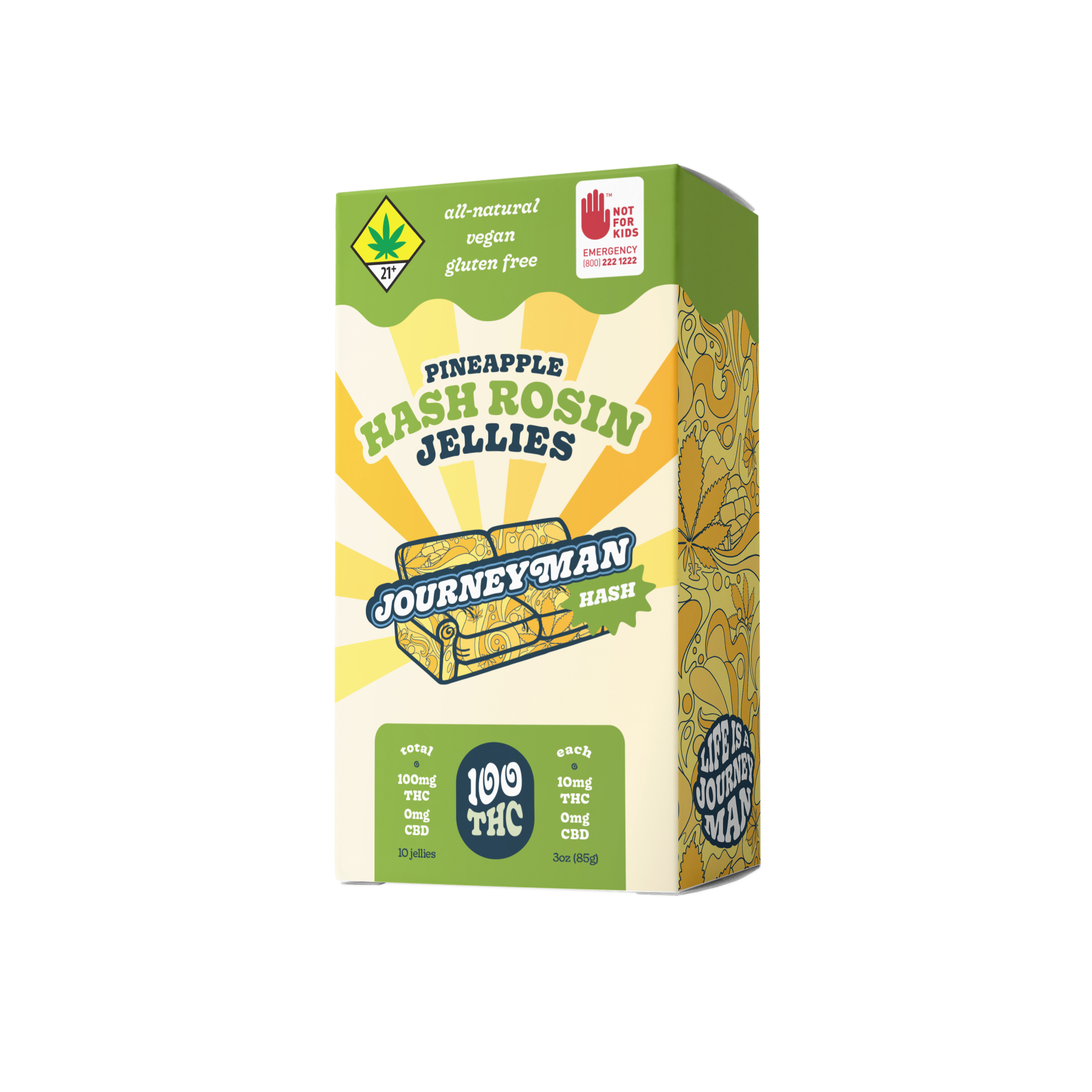 Pineapple Hash Rosin Jellies (100mg THC) (DOH)