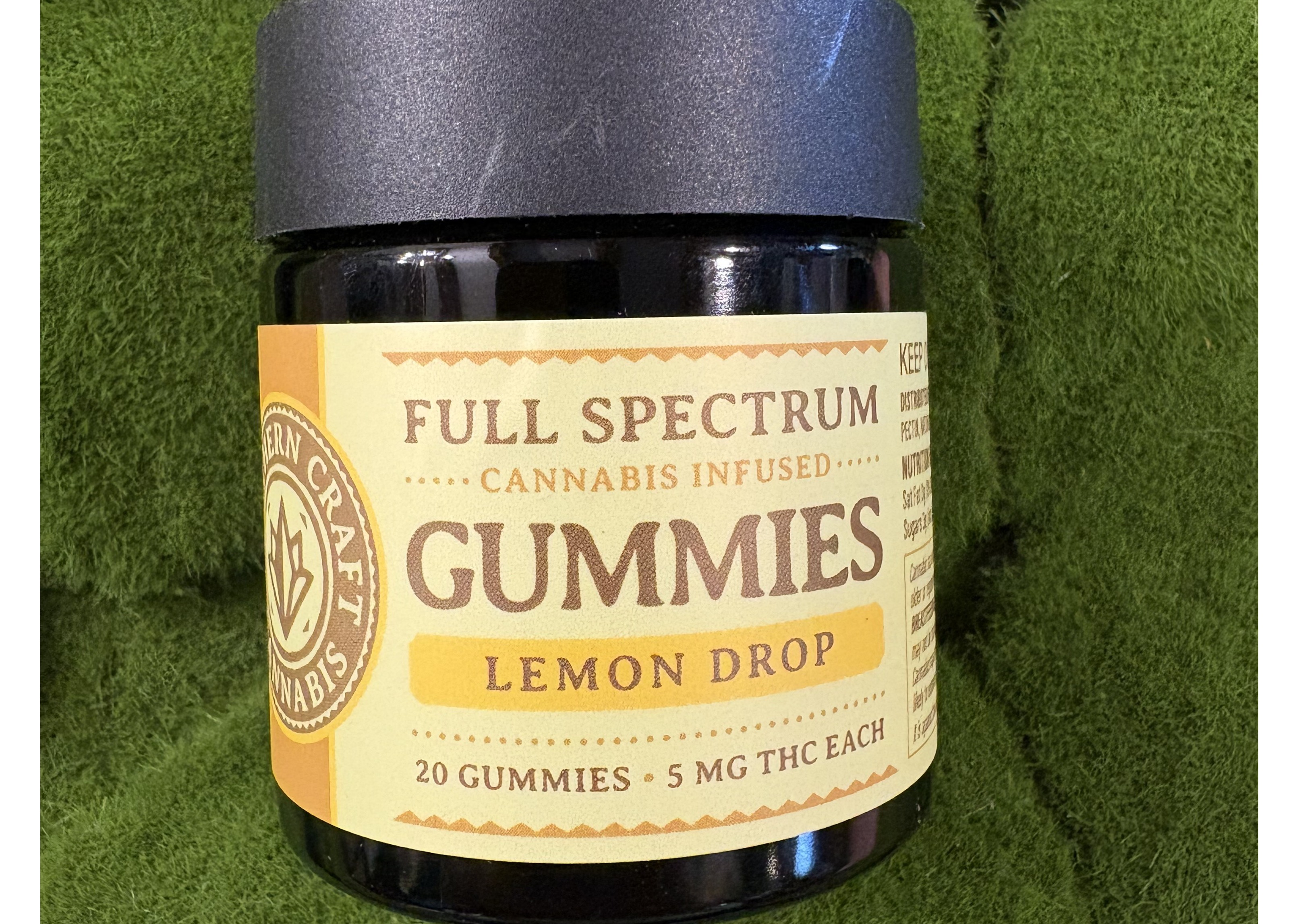 100mg Edible Pack | Full Spectrum Sativa Lemon Drop Gummies | Northern Craft Cannabis