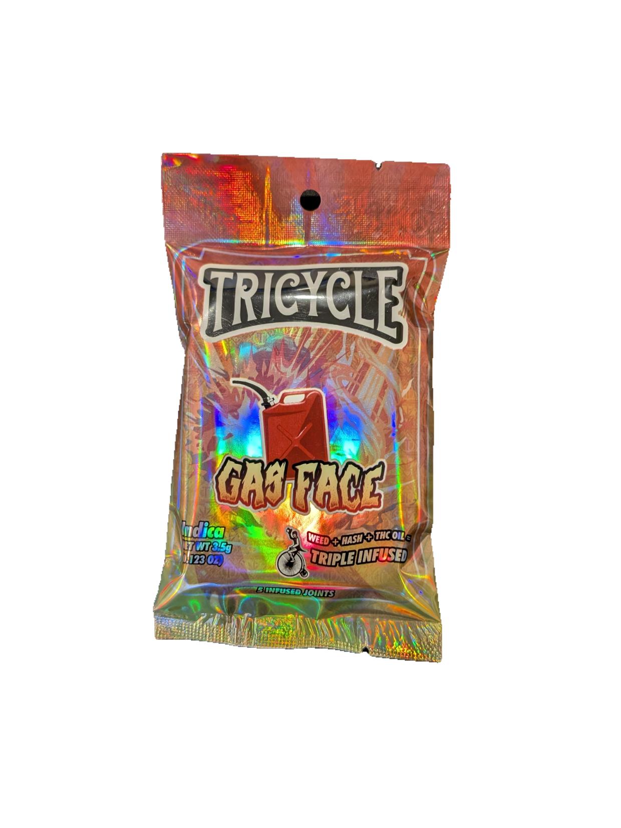 Gas Face Tricycle Triple Infused Pre-roll 5-Pack | 3.5g