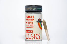 INFUSED PREROLL - HASH - 10PK - HYBRID - RAINBOW BELTZ