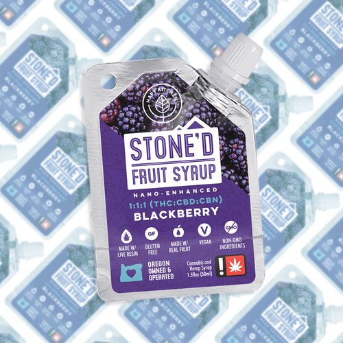 Blackberry | Stoned Fruit Syrup | 100mg 1:1:1 THC:CBD:CBN