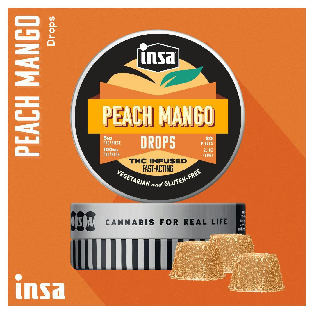 Peach Mango Gummies | Edibles | 100mg