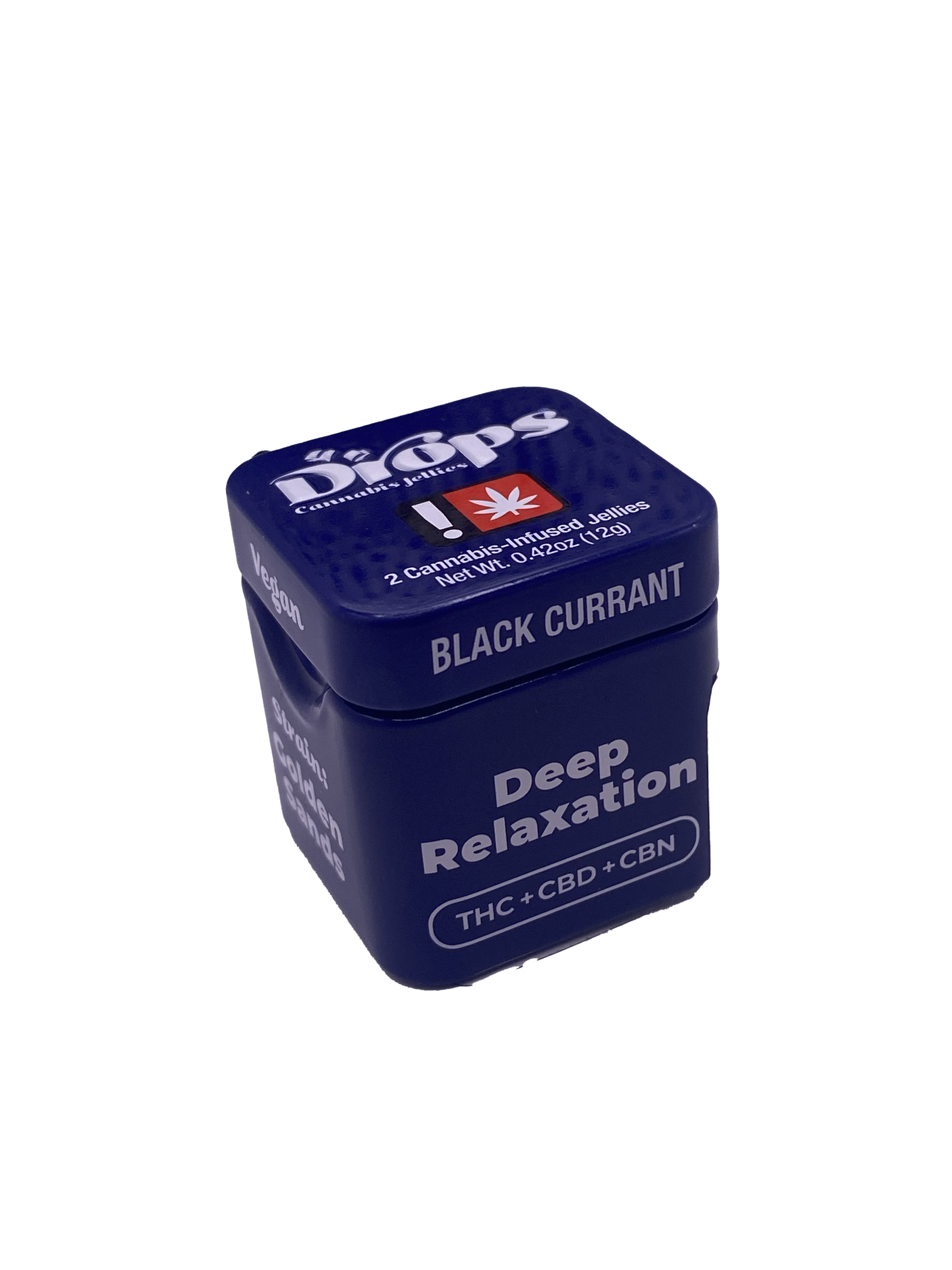 DROPS - EDIBLE GUMMY - 100MG - SINGLE - INDICA - BLACK CURRANT 1:1:1