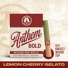 Lemon Cherry Gelato | Wood Tip | Infused | 5pk