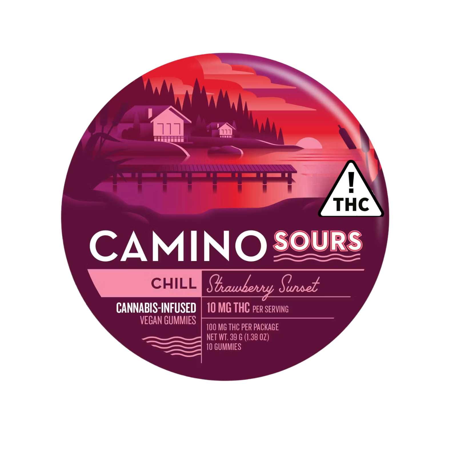 Camino Strawberry Sunset Sours 100mg Gummy